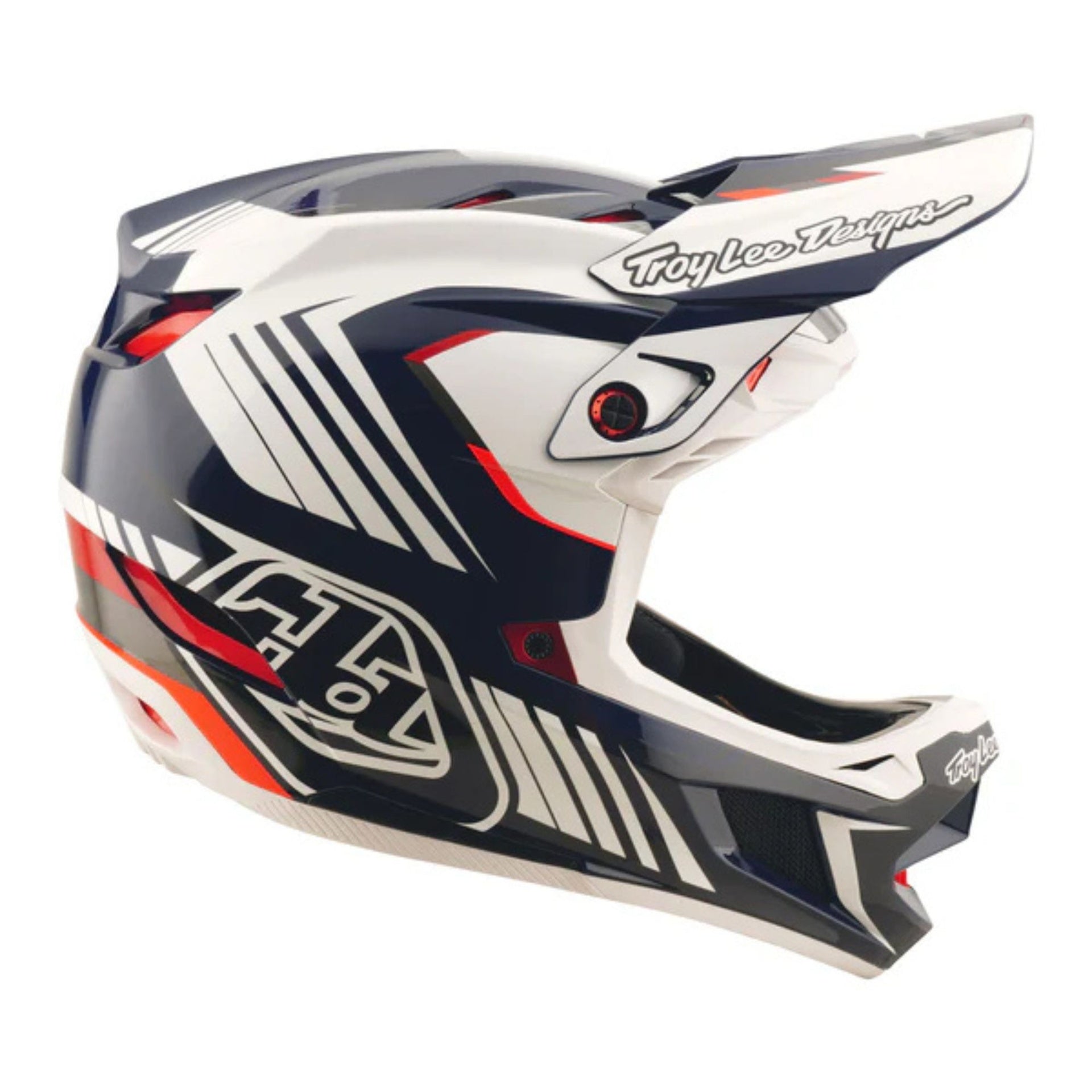 D4 Polyacrylite Helmet; Qualifer Blue / White